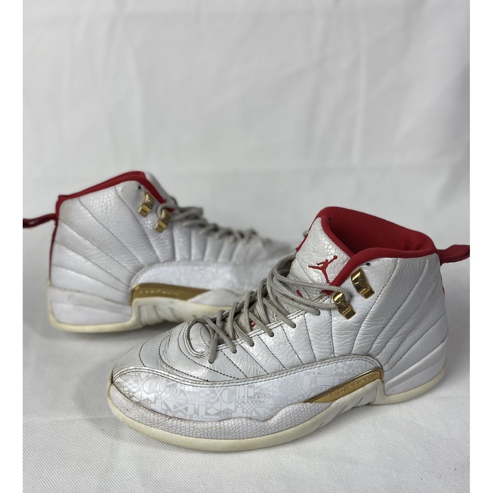 Size 8.5 - Jordan 12 Retro FIBA 2019 White/University‎ Red FREE SHIPPING